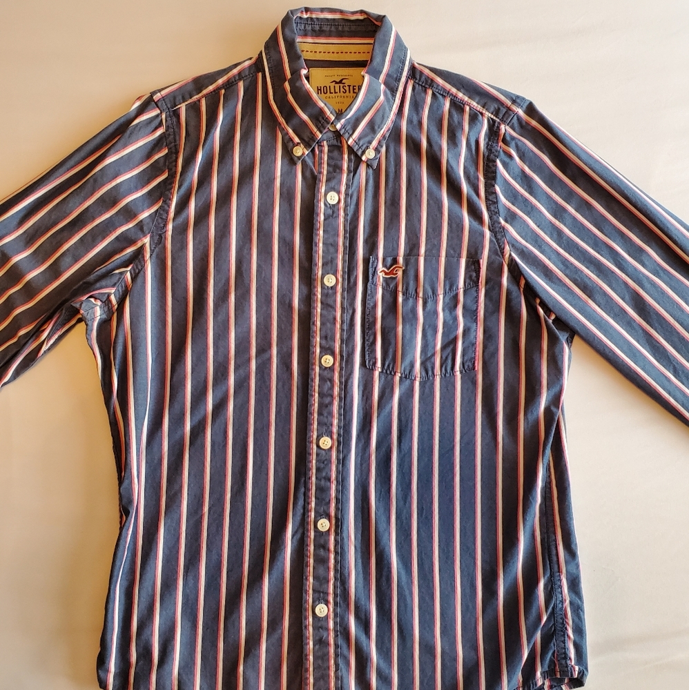 Hollister Mens Casual Button Up Shirt Size M